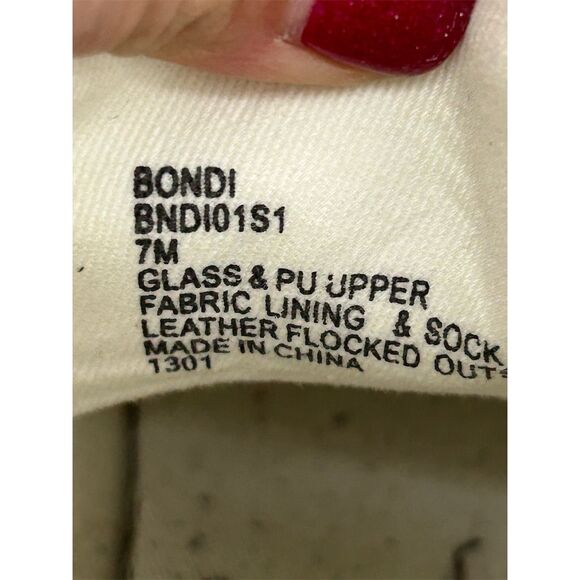 Steve Madden Bondi Women's High Top Sneakers White Rhinestones Size 7 NWT - Picture 9 of 10